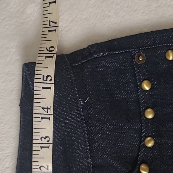 Michael Kors dark blue jeans, stud detail on legs and pockets - Picture 8 of 8